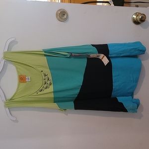 Plus size tank with beading